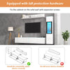 TV WALL UNIT ENTERTAINMENT UNIT STORAGE CABINET FLOATING TV STAND WITH LED LIGHT