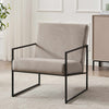 Dusk Rae Taupe Velvet & Black Iron Accent Chair RRP £119