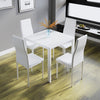 Round Square Rectangular Dining Table 2/4 Wooden Chairs Kitchen Room Restaurant