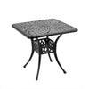Garden Hollow Top Design Side Table with Parasol Hole Cast Aluminum Dining Table