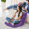 Padded Gaming Sofa Chair with Back Support for Adults and Teens-Purple