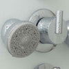 Glass Shower Panel with Thermostatic Mixer LANZAROTE White SCHÜTTE