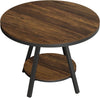 90cm Round Dining Table, Industrial Small Kitchen Table with Metal Legs for 2-4