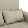 2 Seater Linen Fabric Pull Out Sofa Bed Living Room Recline Seating Sleeper
