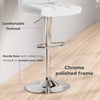 2x Chrome & Height Adjust Swivel Faux Leather Kitchen Breakfast Bar Stool