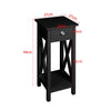 Tall Telephone Bedside Table Cabinet Nightstand Side End Drawer Shelf Storage