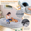Washable Human Pet  Bed Fluffy Faux Fur Nap Pet Bed Bed w/ Soft Blank
