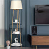 3 Tier LED Floor Lamp Industrial Tall Lamp Bedroom Reading Office w/Marble Shelf