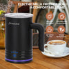 Black Electric Milk Frother, 4 in 1 Milk Steamer Automatic Hot & Cold Frother UK