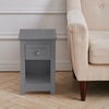 Small Side Table Slim Narrow Wooden Night Stand Bedside Drawer Storage Cabinet