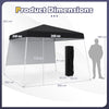 Foldable Outdoor Patio Shelter Gazebo Portable Backpack-Black