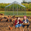 OUTVITA Walk In Chicken Run Large Galvanized Chicken Coop w/ Cover 3 x 2 x 2m