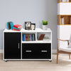 Roilling File Cabinet Home Office Printer Stand Side Cupboard Storage Cabinet