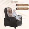 Recliner Armchair, Massage Faux Leather Push Back Reclining Chair with Footrest