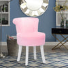 Fluffy Pink Women Makeup Side Chair Stool DressingTable Plush Vanity Piano Chair