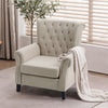 Velvet Armchair Wing High Back Occasional Queen Anne Fireside Lounge Sofa Chair