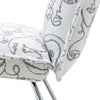 Modern Accent Chair Linen Fabric Upholstered Lounge Armchair Metal Cross Legs UK