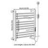 Bathroom Aluminum Electric Ladder Heated Towel Rail Warmer Thermostatic Radiator