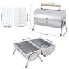 Silver Barrel Barbecue Grill Compact and Versatile BBQ for Outdoor Cooking