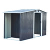 2in1 Sheds Galvanised Steel Shed Garden Storage Ventilation Log Tools Cabinet