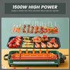 Electric Teppanyaki Table Top Grill Griddle BBQ Barbecue Camping w/ Temp Fsiatyv