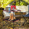 Round Folding Portable Table Camping Garden Party Picnic Trestle w/ Cups Holder