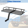 Metal Hitch Cargo Carrier Rust-proof Cargo Basket Hitch Mounted Cargo Basket