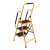 3 Step Ladder With Safety Handrail Foldable Safety Non Slip Matt Safe Heavy Duty