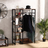 Industrial Garment Rack Clothes Rail Open Wardrobe Shoes Organizer Shelf Closet
