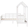Day Bed and Set with Roof White 80x200 Solid Wood Pine P6H1