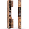 Slim Bathroom Tall Cabinet Floor Storage Cabinet Organizer-Coffee
