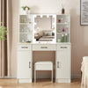 Dressing Table With Drawers Mirror Stool Set Makeup Desk Vanity Table Bedroom UK