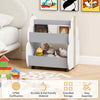 Double-sided Bookcase Toy Storage Shelf Book Rack Kids Wooden Bookshelf Toddler
