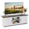 2 Doors TV Stand for TVs up to 65“ 145 cm TV Console Table Wood TV Cabinet