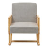 Occasional Wooden Frame Armchair Deep Button Padded Lounge Tub Chair Sofa Fabric