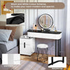 Dressing Table With LED Lights Dimmable Mirror Vanity Makeup Table 5 Drawers UK