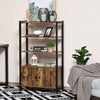 Multifunctional Bookshelf Storage Cabinet Bookcase w/ Display Shelves & Cupboard