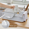Kitchen Dish Drainer Cutlery Cup Plates Holder Sink Rack Drip Tray Fruits Basket