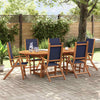 Folding Garden Chairs 6 pcs Solid Wood Acacia and Z7J0