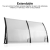 Door Canopy Awning Back Front Window Roof Rain Cover Porch Patio Outdoor Shelter
