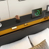 Double Size Bed Frame Metal Platform Bed LED Lights Headboard & Storage Shelves