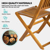 5PCS Acacia Wood Outdoor Dining Set Folding Table w/ 4 Chairs Patio Garden Patio