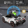 Licensed Lamborghini 4WD Kids Ride-on Toy with LED Lights-White