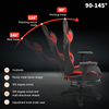 Gaming Chair Leather Racing Office Executive Recliner with Leg Rest Massage