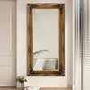 173cm Vintage Baroque Embossed Wooden Frame Full Body Length Mirror Wall Mounted