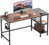 47" Office Computer Study Desk With Bookshelf with Storage Shelves