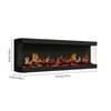 LED Fireplace Media Wall Fire Wall Mounted / Insert Media Electric Heater 50inch