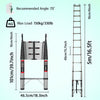 16.4FT 5M Telescoping Ladder Portable Compact Ladder with Hooks Multi Purpose uk