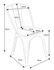 Style Industrial Metal Dining Chairs Vintage Retro Kitchen Cafe Stacking