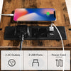 Side Table Narrow Bedside Table w/Charging Station USB Ports Nightstand